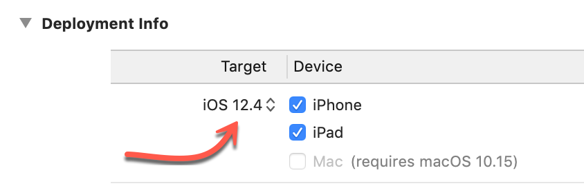 Xcode11 で iOS 12 以前をターゲッドにしてビルドする方法 2